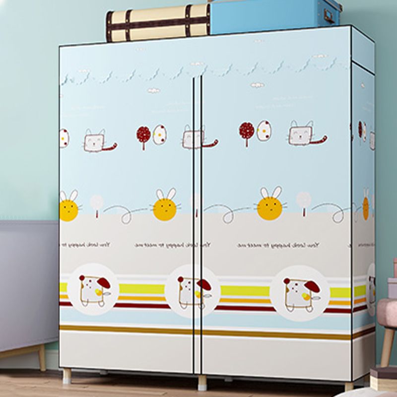 Gouden stalen frame garderobe armoire eigentijdse garderobe voor slaapkamer