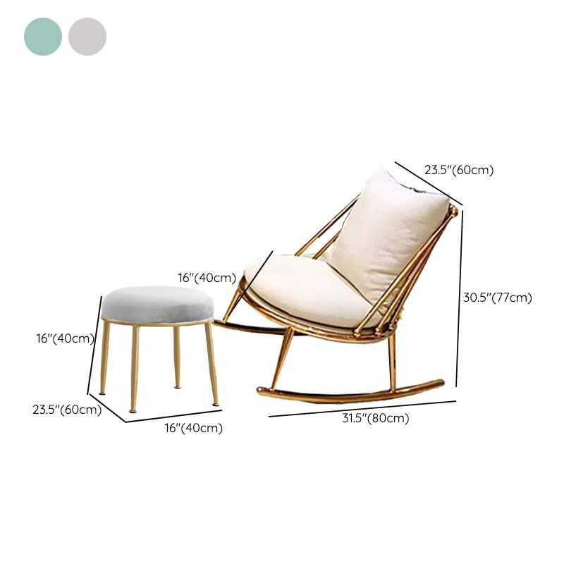 Chaise à bascule canapé intérieure glam chaise à bascule paresseuse avec coussin