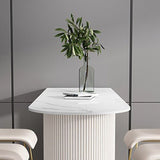 Stone Bar Dining Table Glam Oval Bar Table with Double Pedestal for Dining Room Clearhalo 'Bar Furniture' 'Bar Tables' 'bar_tables' 'furn' 'furn_bar_tables' 'Furniture' 'furniture_bar_tables' 'Kitchen & Dining Furniture' 1200x1200_00206ddc-638e-4353-a16e-8ed67b147b18