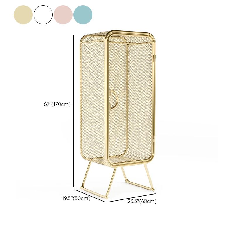 Modern Hinged Door Wardrobe for Home Matte Finish Cabinet with Metal Frame Clearhalo 'Armoires & Wardrobes' 'armoires_wardrobes' 'Bedroom Furniture' 'furn' 'furn_armoires_wardrobes' 'Furniture' 1200x1200_00207eb2-014c-448a-a8ba-7158f3dfad1f