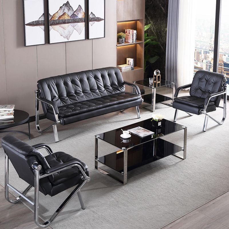 Stainless Steel Classic Industrial Tufted Split-Back Sofa 35.43"High Tuxedo Arm Sofa Clearhalo 'furn' 'furn_sofas' 'Furniture' 'furniture_sofas' 'kitchen' 'kitchen_sofas' 'Living Room Furniture' 'Sofa' 'sofas' 1200x1200_002137b4-73d1-4d98-9023-6866374ce841