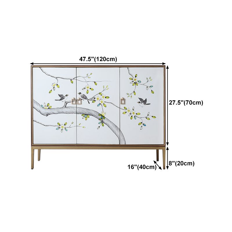Birch Wood Dining Room Sideboard Cabinet Glam Server Cabinet with Storage Clearhalo 'buffet_sideboard' 'Buffets & Sideboards' 'furn' 'furn_buffet_sideboard' 'Furniture' 'Kitchen & Dining Furniture' 1200x1200_0021a856-a1df-4d92-970d-183878fdc267
