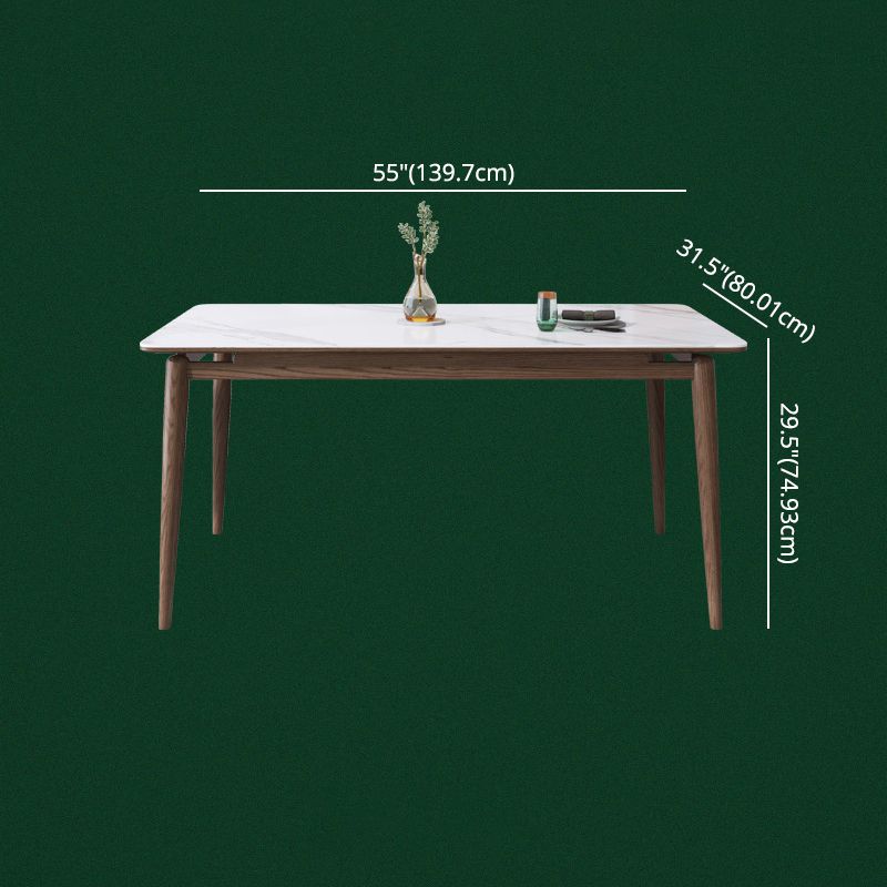 Modern Kitchen Dining Room Set with Sintered Stone Top and Solid Wood Base Dining Furniture Clearhalo 'Dining Room Sets' 'Dining Tables & Seating' 'dining_room_set' 'furn' 'furn_dining_room_set' 'Furniture' 'furniture_dining_room_set' 'Kitchen & Dining Furniture' 'kitchen&dining_furn' 'kitchen' 1200x1200_00226b4e-e087-487d-9cbb-8d0a2d8fc803