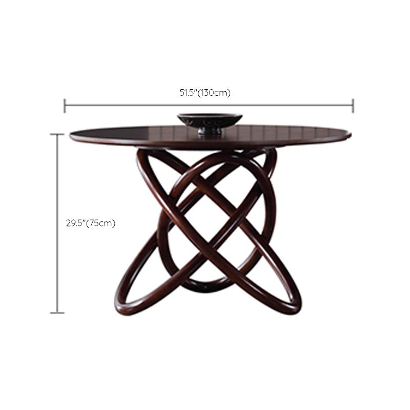 Contemporary Solid Wood Dining Table Round Pedestal Base Dining Table for Home Clearhalo 'Dining Tables & Seating' 'Dining Tables' 'dining_table' 'furn' 'furn_dining_table' 'Furniture' 'Kitchen & Dining Furniture' 1200x1200_00236784-6d87-4549-b114-ffd2f1416263