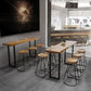 Modern Counter Height Pub Set 1/2/4/7 Pcs Solid Wood Top Bar Table and Bar Stools Clearhalo 'Bar Furniture' 'furn' 'furn_home_bar_bar_sets' 'Furniture' 'Home Bars & Bar Sets' 'home_bar_bar_sets' 'Kitchen & Dining Furniture' 1200x1200_002478b0-deb5-4cee-a290-35ad9cbfe26e