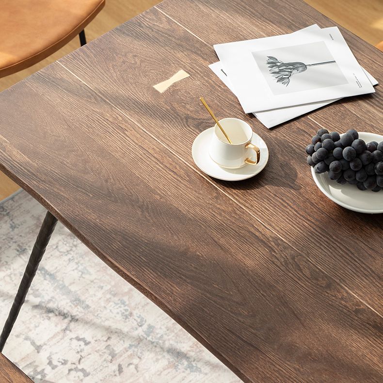 Industrial Rectangle 4-foot Home Furniture Solid Wood Dining Table for Home Clearhalo ' dining_table' 'Dining Tables & Seating' 'Dining Tables' 'furn' 'furn_dining_table' 'Furniture' 'furniture_dining_table' 'Kitchen & Dining Furniture' 'kitchen&dining_furn' 'kitchen' 'kitchen_dining_table' 1200x1200_00293a11-1a65-461f-bd21-f6553d07c999