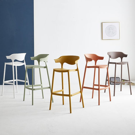 Macron Colorful Plastic Counter Stools Nordic Armrest Indoor Bar Stool Clearhalo 'Bar Furniture' 'Bar Stools' 'bar_stools' 'furn' 'furn_bar_stools' 'furniture_bar_stools' 'Kitchen & Dining Furniture' 'kitchen&dining_furn' 'kitchen' 'kitchen_furn' Furniture' 1200x1200_0029d412-53e0-4359-aa2c-51341f967a7f