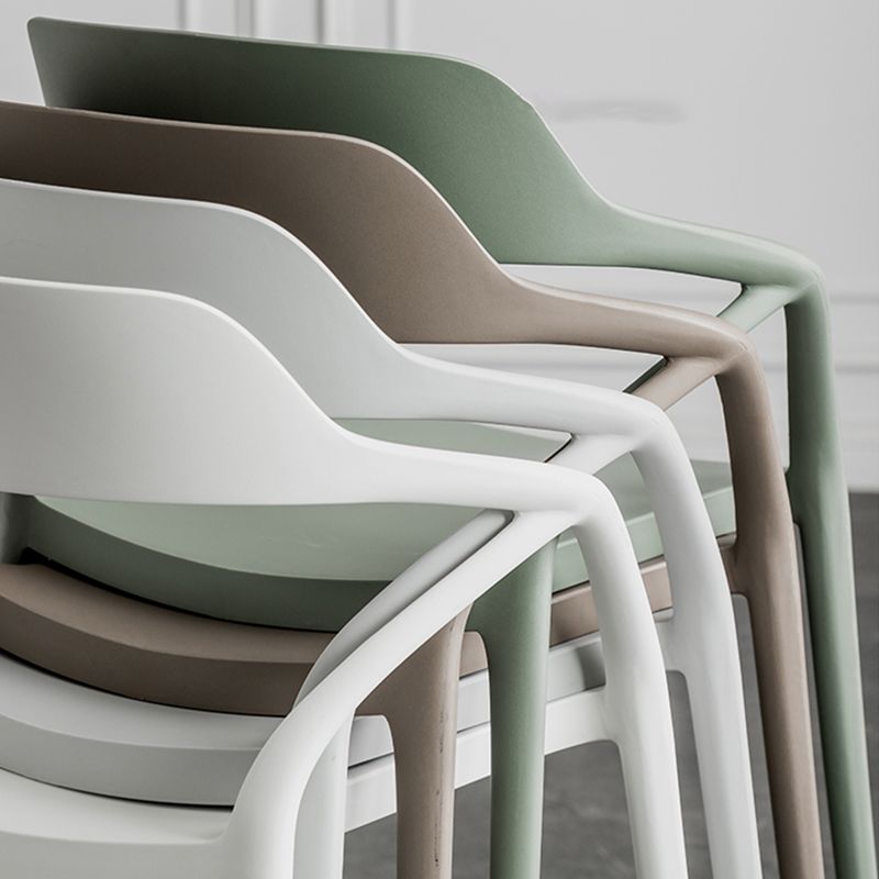 Contemporary Style Plastic Dining Chairs Dining Open Back Arm Side Chair for Kitchen Clearhalo ' kitchen&dining_furn' 'Dining Chairs' 'Dining Tables & Seating' 'dining_chair' 'furn' 'furn_dining_chair' 'Furniture' 'furniture_dining_chair' 'Kitchen & Dining Furniture' 'kitchen' 1200x1200_002bcd75-5384-47fe-a097-763e97385b89
