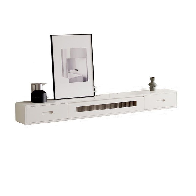 Console TV contemporanea Console multimediale TV in legno massello con cassetti