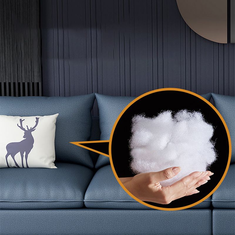 Section contemporaine en L avec oreiller en dos et bras encastrés pour 4 personnes