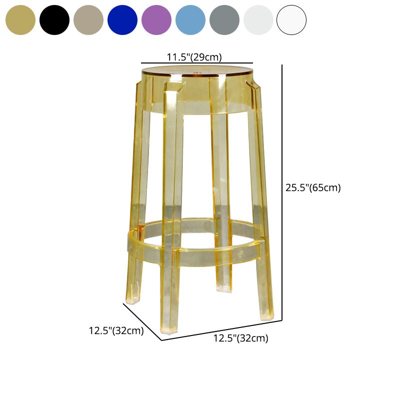 Modern Armless Backless Counter Stool Plastic Living Room Bar Stool with Plastic Pedal Clearhalo 'Bar Furniture' 'Bar Stools' 'bar_stools' 'furn' 'furn_bar_stools' 'furniture_bar_stools' 'Kitchen & Dining Furniture' 'kitchen&dining_furn' 'kitchen' 'kitchen_furn' Furniture' 1200x1200_0031ffff-87e6-452c-a98f-5d496e9e8855