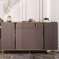 Engineered Wood and Stone Buffet Sideboard Glam Dining Server