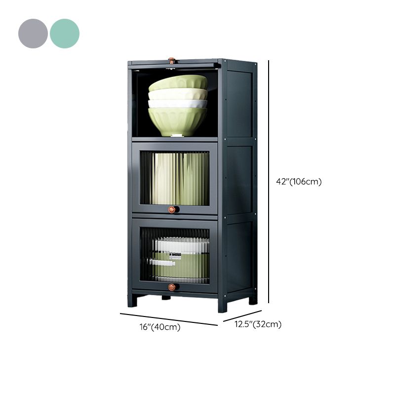 現代のサイドボードキャビネットダイニングルーム用のドア付き竹サイドボードテーブル