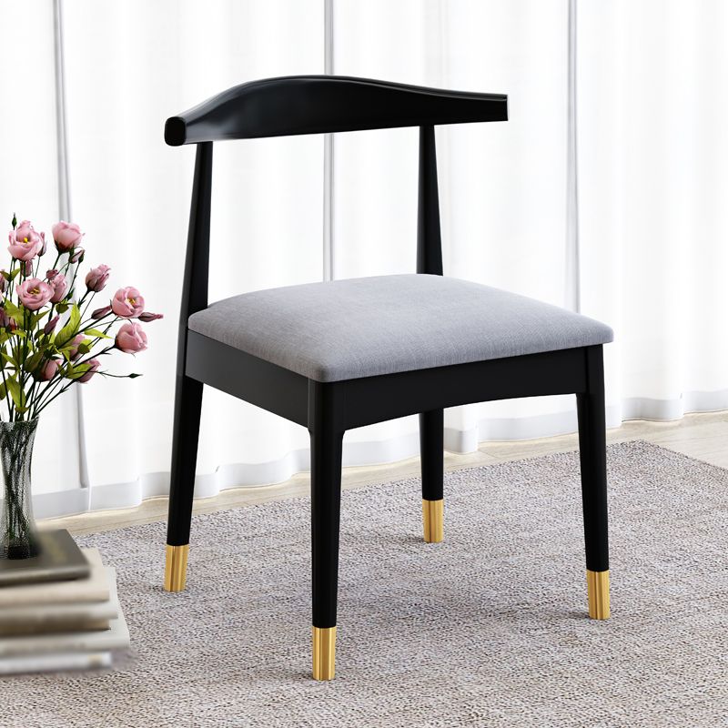 Scandinavian Style Wood Dining Chair Dining Room Armless Cow Horn Chair Clearhalo ' kitchen&dining_furn' 'Dining Chairs' 'Dining Tables & Seating' 'dining_chair' 'furn' 'furn_dining_chair' 'Furniture' 'furniture_dining_chair' 'Kitchen & Dining Furniture' 'kitchen' 1200x1200_0032d86a-3bd0-4c4c-a2f2-b6ce2d34774d