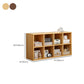Contemporary Engineered Wood Bookshelf Standard Closed Back with Shelves