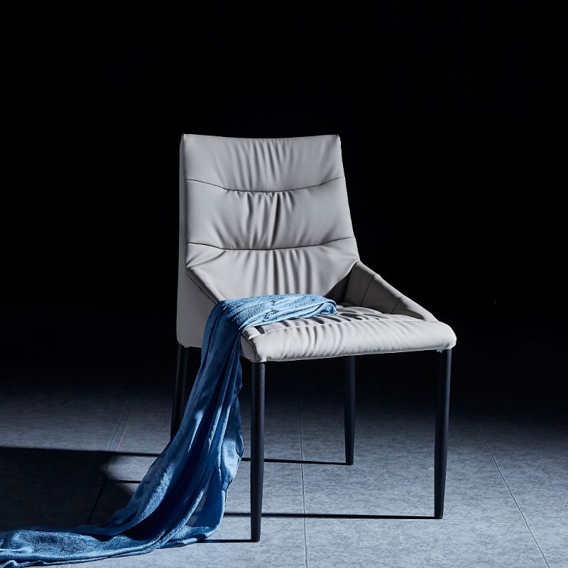 Industrial Metal Dining Armless Chairs Leather Dining Chairs for Restaurant Use Clearhalo ' kitchen&dining_furn' 'Dining Chairs' 'Dining Tables & Seating' 'dining_chair' 'furn' 'furn_dining_chair' 'Furniture' 'furniture_dining_chair' 'Kitchen & Dining Furniture' 'kitchen' 1200x1200_00368aa0-45e7-4245-a989-ccc09f4b5bc8