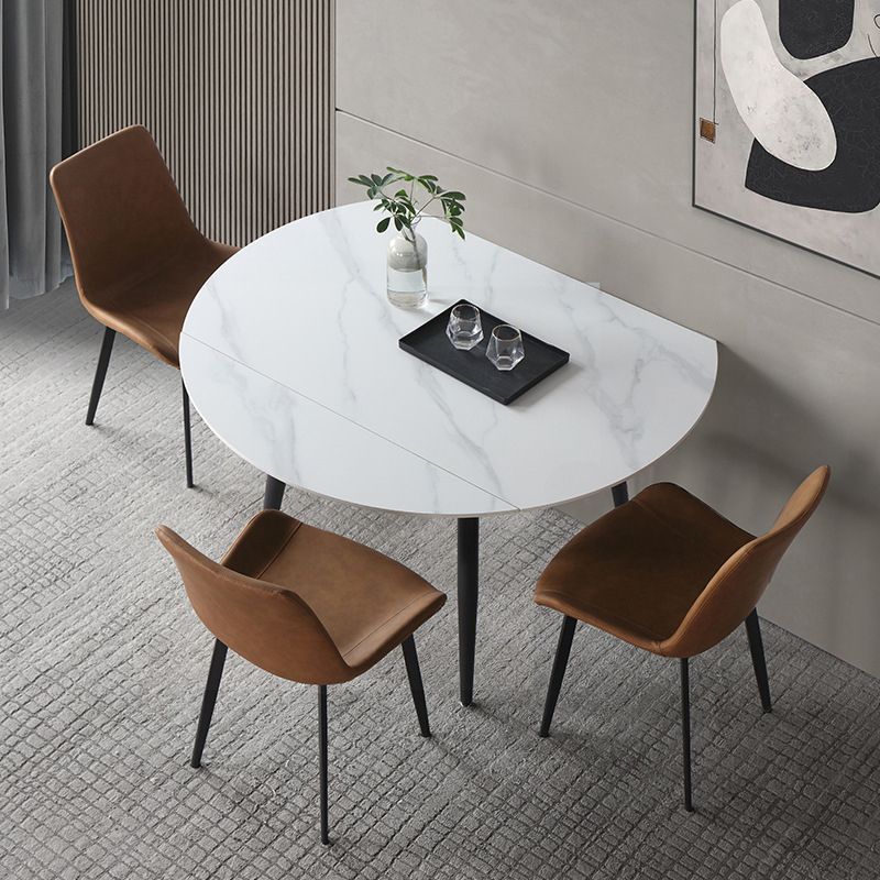 Contemporary 1/4/5/6 Pieces Dining Set Round Sintered Stone Dining Room Set Clearhalo 'Dining Room Sets' 'Dining Tables & Seating' 'dining_room_set' 'furn' 'furn_dining_room_set' 'Furniture' 'furniture_dining_room_set' 'Kitchen & Dining Furniture' 1200x1200_0036b3f8-4245-4907-8d15-1964fdf9a694