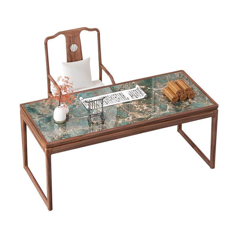 Modern Rectangular Shaped Office Table Stone Writing Desk in Gold/Green Clearhalo 'furn' 'furn_office_desk' 'Furniture' 'Office Desks' 'Office Furniture' 'office_desk' 1200x1200_003700c5-dada-4e3a-acae-40bb878eac2f