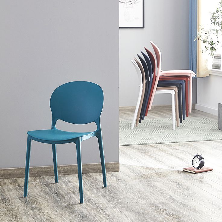 Plastic Indoor Chair 32''H Open Back Dining Side Chair for Restaurant Bedroom Clearhalo ' kitchen&dining_furn' 'Dining Chairs' 'Dining Tables & Seating' 'dining_chair' 'furn' 'furn_dining_chair' 'Furniture' 'furniture_dining_chair' 'Kitchen & Dining Furniture' 'kitchen' 1200x1200_00372b49-2641-402f-b01d-41b088c84add