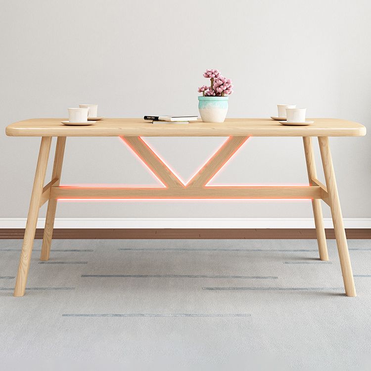 Modern Kitchen Wooden Top Furniture of Standard Height Formal Dining Room Table Set Clearhalo 'Dining Room Sets' 'Dining Tables & Seating' 'dining_room_set' 'furn' 'furn_dining_room_set' 'Furniture' 'furniture_dining_room_set' 'Kitchen & Dining Furniture' 'kitchen&dining_furn' 'kitchen' 1200x1200_0037aa26-222a-4ec2-966f-21f59e4a4338