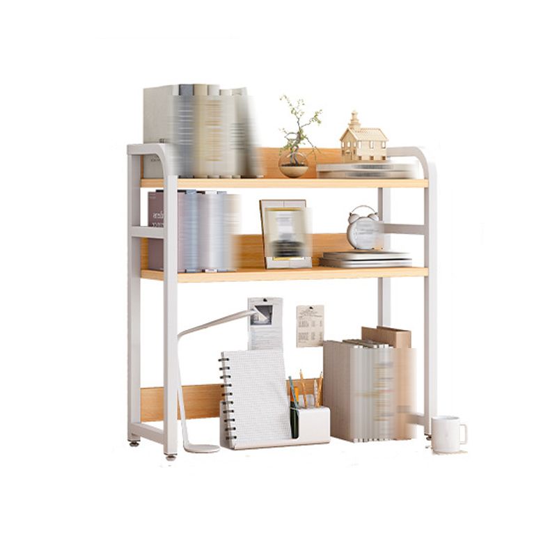 Double Shelving Bookshelf Contemporary Style Open Back Bookcase for Study Room Clearhalo 'Bookcases' 'furn' 'furn_bookcases' 'Furniture' 'furniture_bookcases' 'kitchen' 'kitchen_bookcases' 'Living Room Furniture' 'Office Furniture' 1200x1200_003ef168-56d3-47ea-b1fb-83c57fb35c03