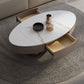 Glam Stone Single Coffee Table Pedestal Coffee Cocktail Table with Storage Drawers Clearhalo 'Coffee & Accent Tables' 'Coffee Tables' 'coffee_tables' 'furn' 'furn_coffee_tables' 'Furniture' 'Living Room Furniture' 1200x1200_003ef865-59cd-441e-8d1d-a3142c1c3733