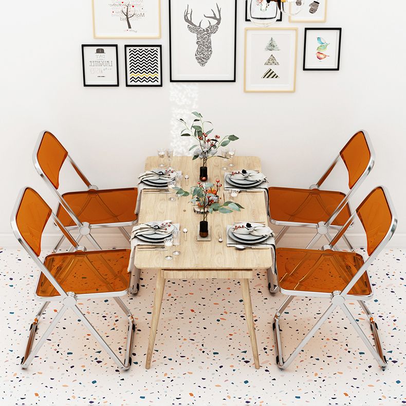 Industrial Style Open Back Dining Side Chair Plastic Dining Armless Chair for Home Clearhalo ' kitchen&dining_furn' 'Dining Chairs' 'Dining Tables & Seating' 'dining_chair' 'furn' 'furn_dining_chair' 'Furniture' 'furniture_dining_chair' 'Kitchen & Dining Furniture' 'kitchen' 1200x1200_003fbaf2-0d0d-4cb7-9946-7251fd90c6c6