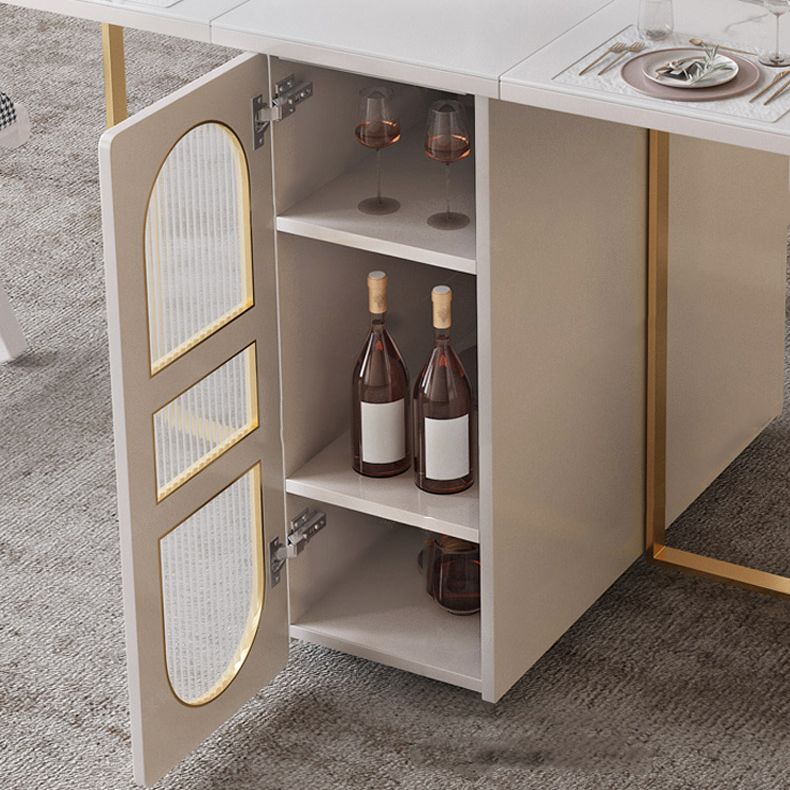 Contemporary Oval Dining Table Sintered Stone Drop-Leaf Table for Dining Room,59"L x 29.5"H Clearhalo ' dining_table' 'Dining Tables & Seating' 'Dining Tables' 'furn' 'furn_dining_table' 'Furniture' 'furniture_dining_table' 'Kitchen & Dining Furniture' 'kitchen&dining_furn' 'kitchen' 'kitchen_dining_table' 1200x1200_004293e3-ade2-40fa-a4e8-f9618372fcb3