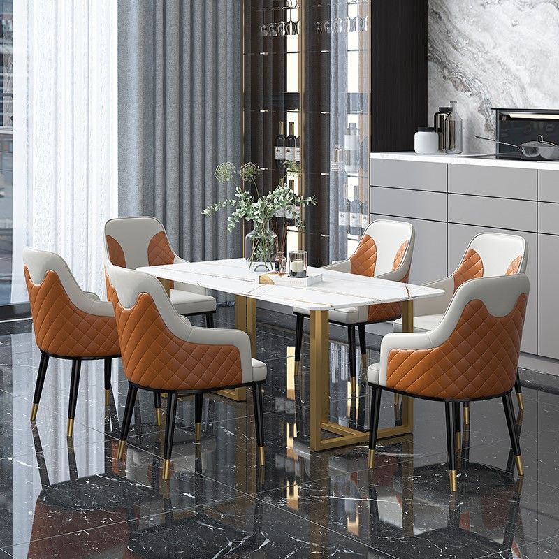Traditional Luxury Rectangle Dining Table Double Pedestal Dinner Table Clearhalo ' dining_table' 'Dining Tables & Seating' 'Dining Tables' 'furn' 'furn_dining_table' 'Furniture' 'furniture_dining_table' 'Kitchen & Dining Furniture' 'kitchen&dining_furn' 'kitchen' 'kitchen_dining_table' 1200x1200_004305ff-9b85-41b6-9262-6861271cdc66