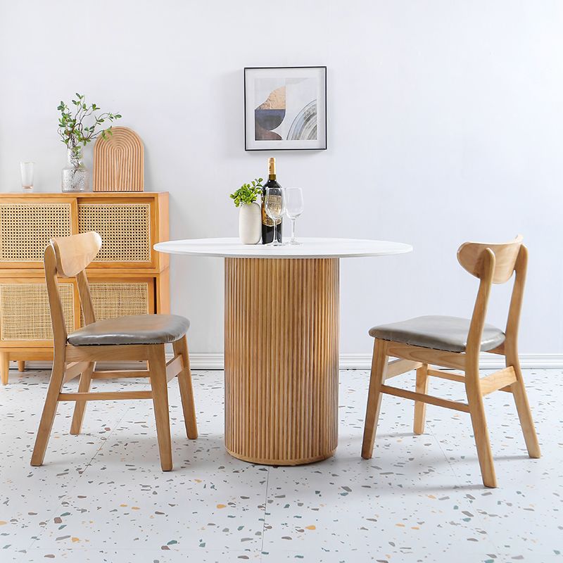 Modern Round Standard Height Dining Table Natural Base Pedestal Casual Dining Table Clearhalo 'Dining Tables & Seating' 'Dining Tables' 'dining_table' 'furn' 'furn_dining_table' 'Furniture' 'furniture_dining_table' 'Kitchen & Dining Furniture' 'kitchen' 'kitchen_dining_table' 1200x1200_0043d435-ab44-4f33-b7ee-e7e534ecfc79