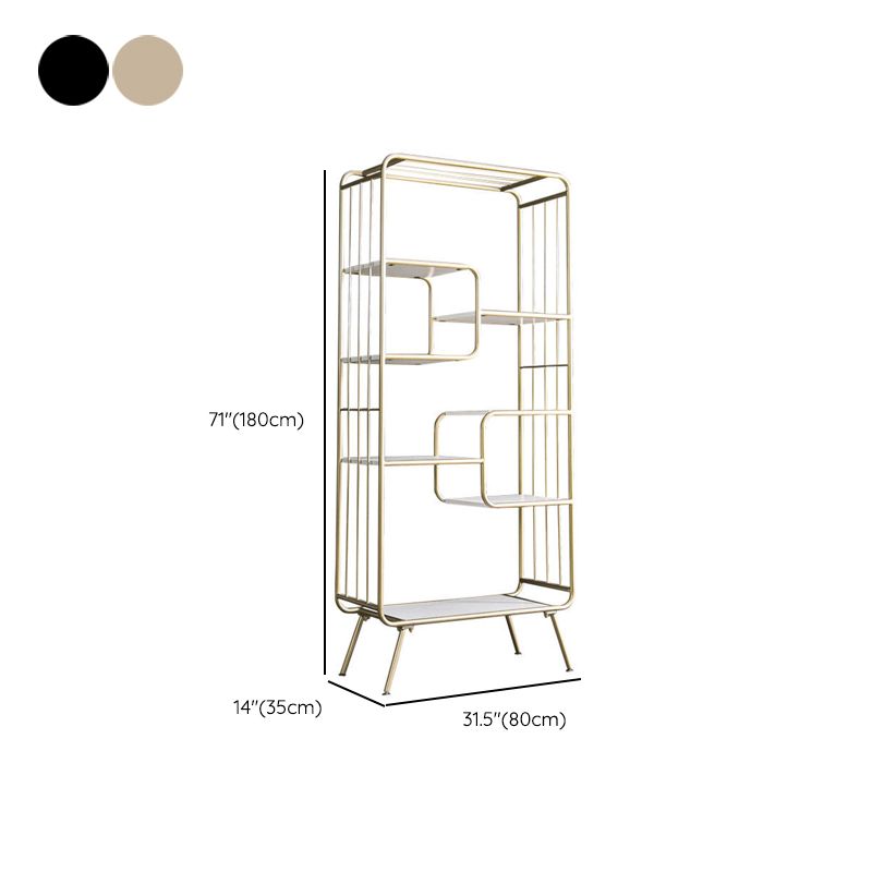 Modern Metal Bookshelf Etagere Open Shelf Bookcase with Shelves Clearhalo 'Bookcases' 'furn' 'furn_bookcases' 'Furniture' 'Office Furniture' 1200x1200_0043e83c-542c-4e4b-bb57-f08989c50bae