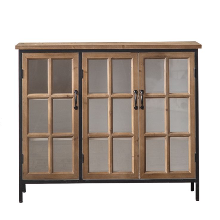 Traditional Solid Wood Display Stand Glass Doors Storage Cabinet for Living Room Clearhalo 'Display & China Cabinets' 'display_china_cabinets' 'furn' 'furn_display_china_cabinets' 'Furniture' 'Kitchen & Dining Furniture' 1200x1200_00453613-8214-4a3d-a471-dfc3152f0708