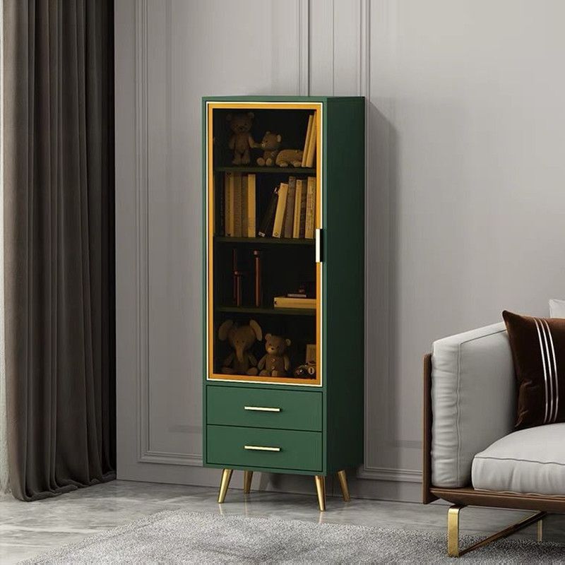 Armoire à accent en bois rectangle avec 1 porte et 2 tiroirs armoire latérale contemporaine