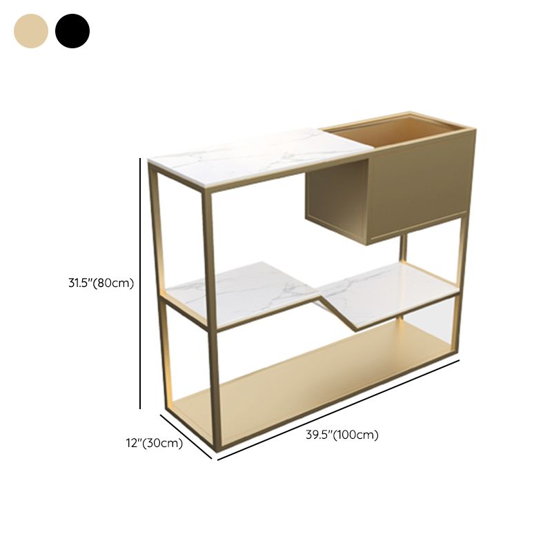 12 inch Wide Modern Accent Table Rectangle Shape Console Table for Hall