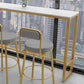 Glam Style Marble Cocktail Bar Table 42-inch Height Metal Base Bar Table Clearhalo 'Bar Furniture' 'Bar Tables' 'bar_tables' 'furn' 'furn_bar_tables' 'Furniture' 'furniture_bar_tables' 'Kitchen & Dining Furniture' 'kitchen&dining_furn' 'kitchen' 1200x1200_0045d5aa-55c8-458d-92e7-39a23c49bc4f