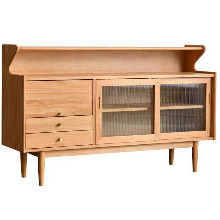 Contemporary Wood Sideboard Doors and 2 Drawer Cupboard for Living Room Clearhalo 'buffet_sideboard' 'Buffets & Sideboards' 'furn' 'furn_buffet_sideboard' 'Furniture' 'Kitchen & Dining Furniture' 1200x1200_00468423-779e-4421-8a2a-c4191eed2470