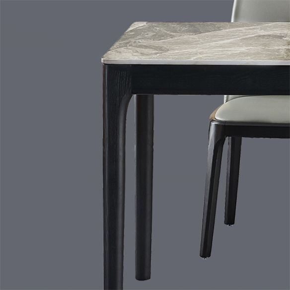 Minimalist Style Dining Table Set with Rectangle Shape Table and Padded Chairs Clearhalo 'Dining Room Sets' 'Dining Tables & Seating' 'dining_room_set' 'furn' 'furn_dining_room_set' 'Furniture' 'furniture_dining_room_set' 'Kitchen & Dining Furniture' 'kitchen&dining_furn' 'kitchen' 1200x1200_0047fbf1-a913-4c35-8390-c17abff6356c