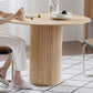 Table à manger à la maison de forme ronde Table de salle à manger en bois moderne