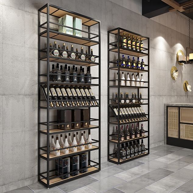 Metal Floor Bottle Wine Rack Contemporary Black Wine Holder Rack Clearhalo 'furn' 'furn_wine_racks' 'Furniture' 'Kitchen & Dining Furniture' 'Wine Racks' 'wine_racks' 1200x1200_004960d2-be5c-4fd2-9d1b-d7282749009c