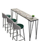 Modernes 1/4-teiliges Bartisch-Set, rechteckiger Stein-Thekentisch mit hohen Hockern
