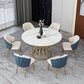Contemporary Style Sintered Stone Dining Table Single Pedestal Base Round Table for Home Clearhalo ' dining_table' 'Dining Tables & Seating' 'Dining Tables' 'furn' 'furn_dining_table' 'Furniture' 'furniture_dining_table' 'Kitchen & Dining Furniture' 'kitchen&dining_furn' 'kitchen' 'kitchen_dining_table' 1200x1200_004a17ad-beae-4444-9191-a392a96e5e41