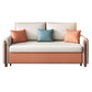 Faux leather Sofa Bed in Orange 37.40" Wide Beige Sleeper Sofa