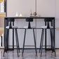 Industrial Black Iron Bar Dining Table with Grey Stone Rectangle Indoor Bistro Table Clearhalo 'Bar Furniture' 'Bar Tables' 'bar_tables' 'furn' 'furn_bar_tables' 'Furniture' 'furniture_bar_tables' 'Kitchen & Dining Furniture' 1200x1200_004aa130-6841-49d3-afc1-6f62a1baf67e