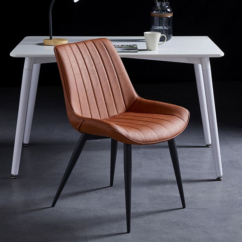 Contemporary Dining Chairs Armless Kitchen Side Chairs with Metal Legs Clearhalo ' kitchen&dining_furn' 'Dining Chairs' 'Dining Tables & Seating' 'dining_chair' 'furn' 'furn_dining_chair' 'Furniture' 'furniture_dining_chair' 'Kitchen & Dining Furniture' 'kitchen' 1200x1200_004b5d46-f8ba-4ff2-85eb-a09ca84c0925