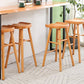 Sgabelli da bar industriali Sgabello da bar senza braccioli in legno massello in colore naturale