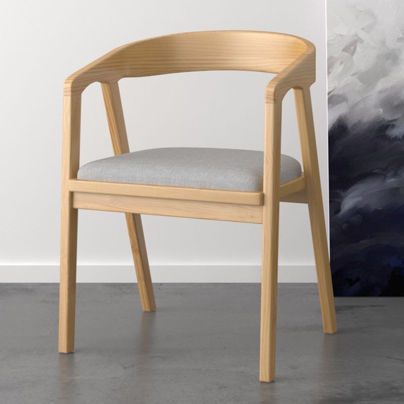 Sillas de comedor de madera sólida de 1/4/5 piezas industriales en marrón