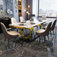 Rectangle Trestle Base Luxury Table Fixed Table with Marble Top Clearhalo ' dining_table' 'Dining Tables & Seating' 'Dining Tables' 'furn' 'furn_dining_table' 'Furniture' 'furniture_dining_table' 'Kitchen & Dining Furniture' 'kitchen&dining_furn' 'kitchen' 'kitchen_dining_table' 1200x1200_004c86d2-96af-4f0e-960b-05bfd7525e29