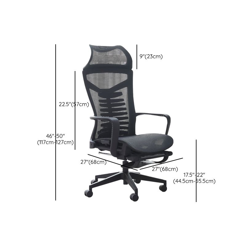 Modern Mesh Desk Chair Black High-Back Office Chair with Wheels Clearhalo 'furn' 'furn_office_chair' 'Furniture' 'Office Chairs' 'Office Furniture' 'office_chair' 1200x1200_004d0fde-fbf2-42d2-bd69-849f75f6037e