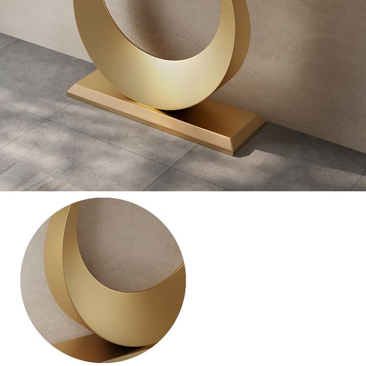 Modern Console Table Stone Half Moon End Table , 11.81-inch Wide