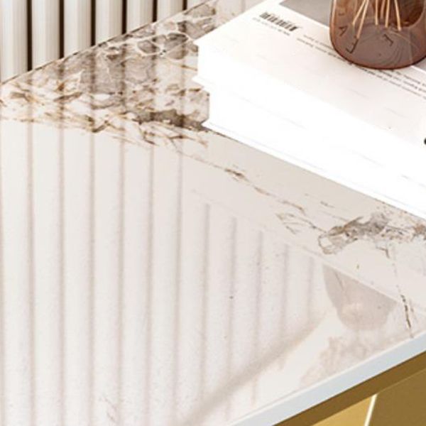 12 inch Wide Glam Console Table Half Moon Stone Accent Table with Legs Clearhalo 'Console Tables' 'console_tables' 'Entry & Mudroom Furniture' 'furn' 'furn_console_tables' 'Furniture' 1200x1200_0050fb09-4dab-4190-9e5e-e9b465504c6a